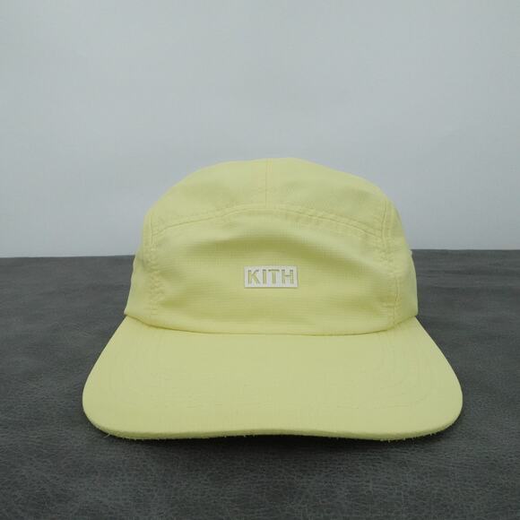 KITH Logo 5-Panel Strapback Hat Yellow Polyester Cap Adjustable - Picture 1 of 6